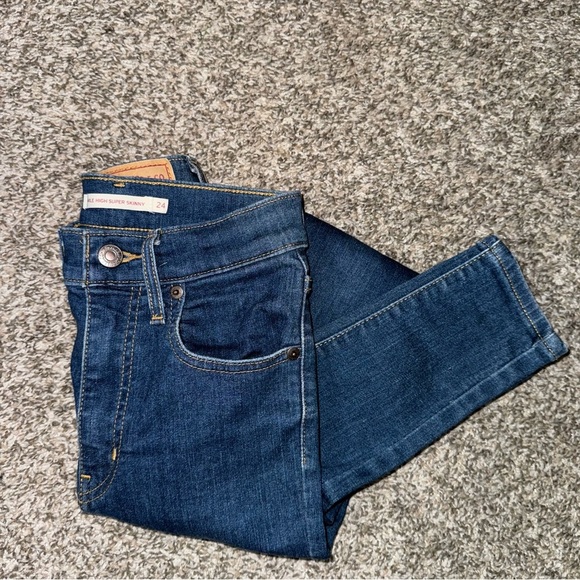 Levi’s Mile High Super Skinny Jeans Size 24 - Picture 9 of 15